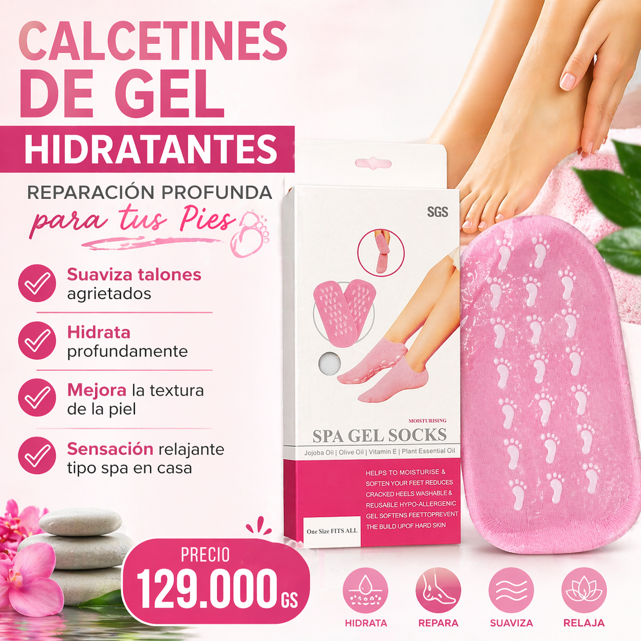 Calcetines de Gel Hidratantes