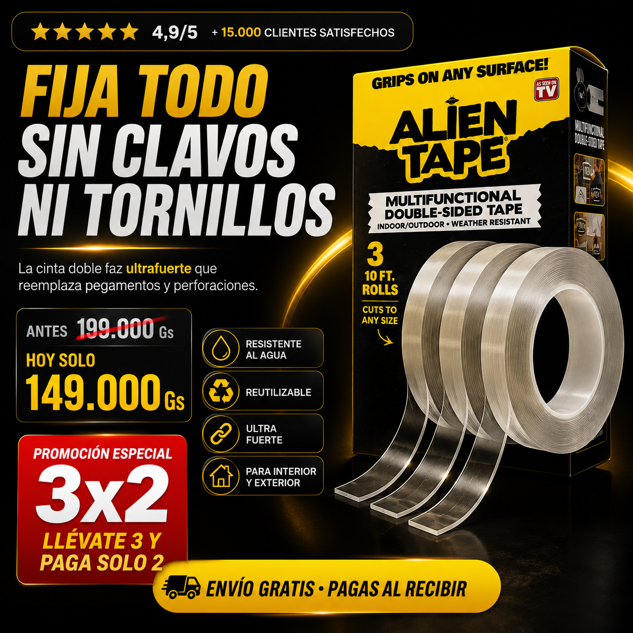 Cintas adhesivas doble