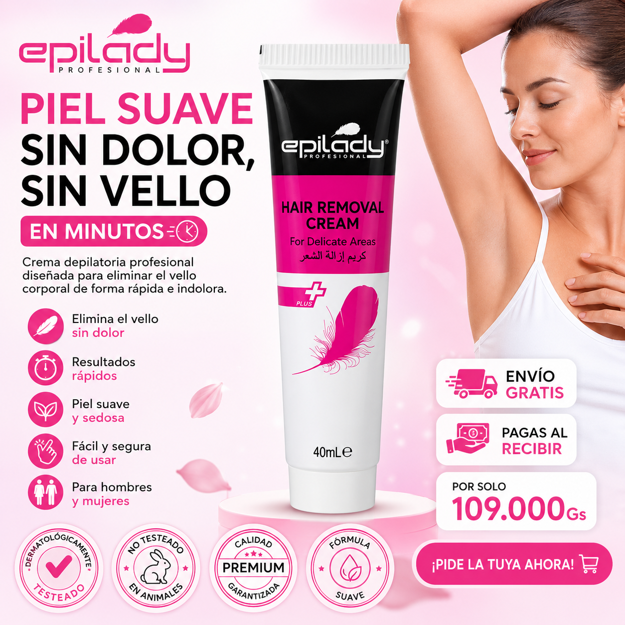 Crema depiladora