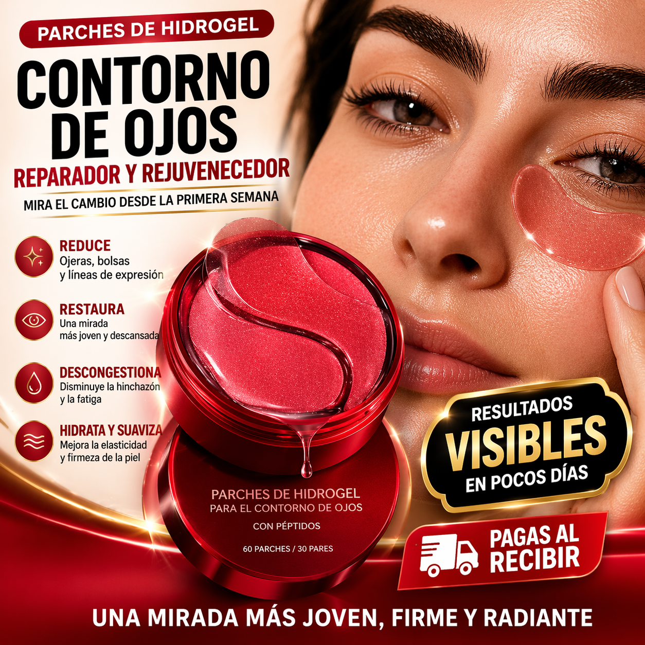 COMBO CONTORNO DE OJOS, CREMA + PARCHE