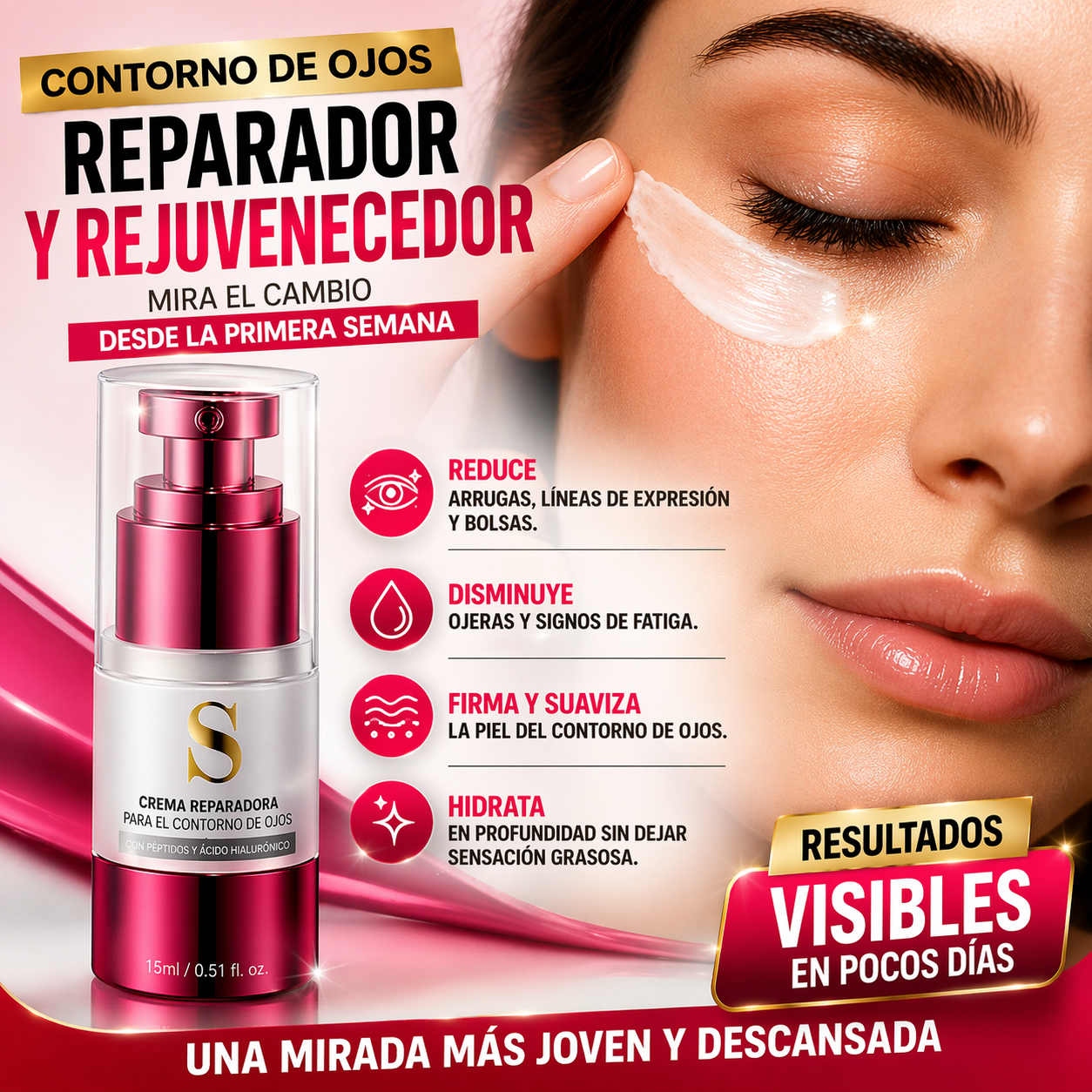 COMBO CONTORNO DE OJOS, CREMA + PARCHE