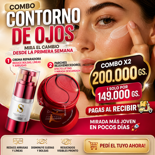 COMBO CONTORNO DE OJOS, CREMA + PARCHE
