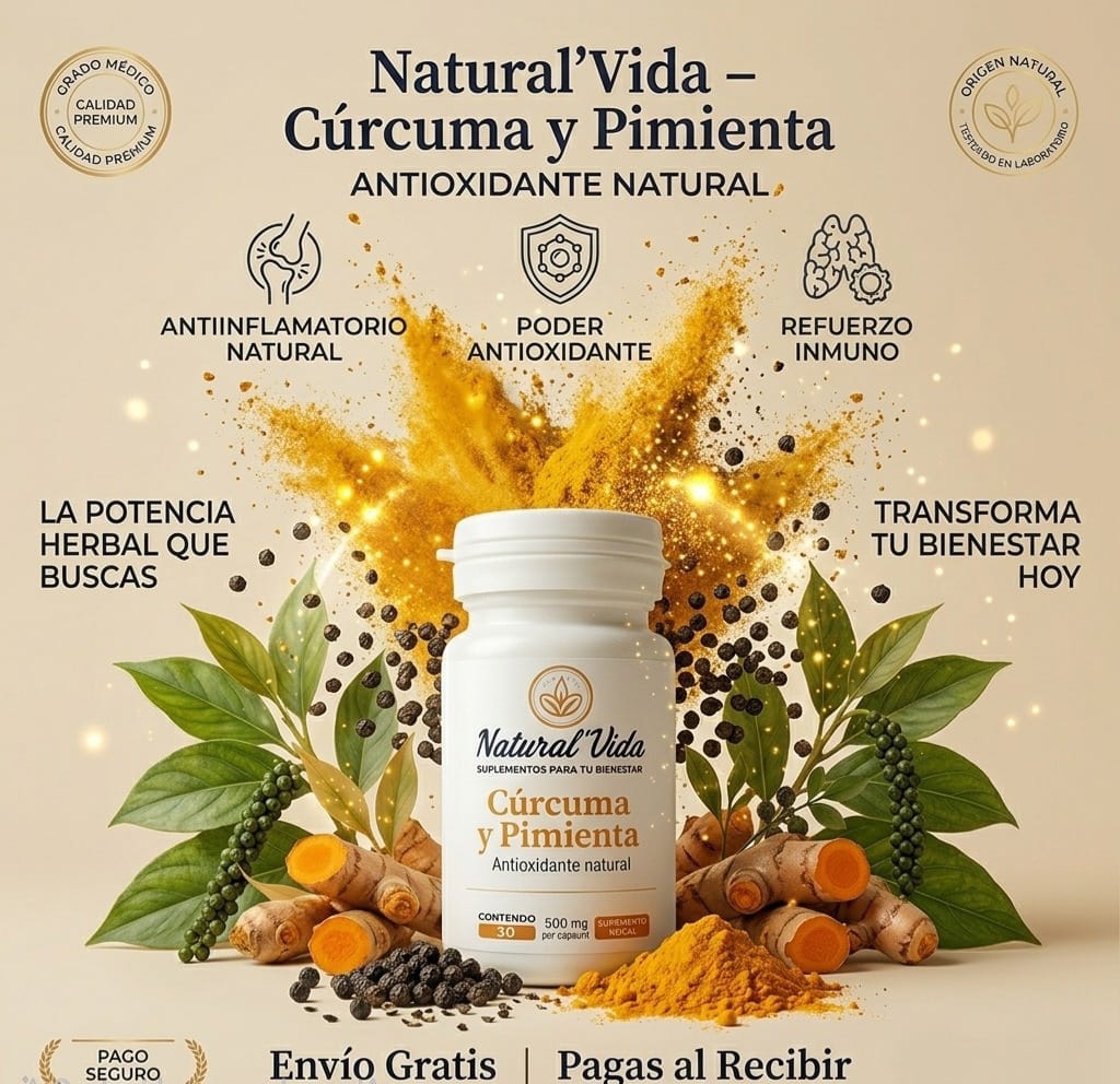 ANTIOXIDANTE NATURAL DE CURCUMA y PIMIENTA NEGRA