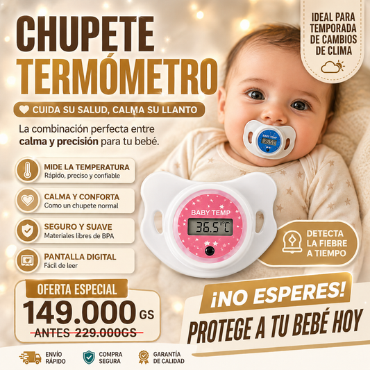 CHUPETE TERMOMETRO DIGITAL 👶🤒