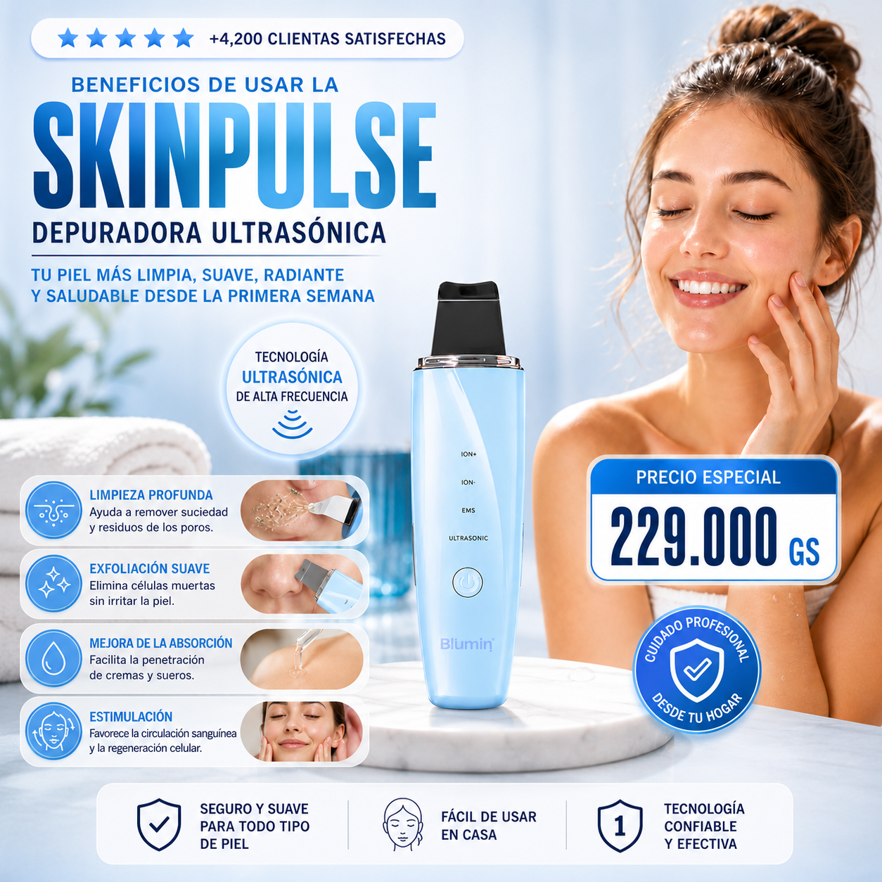 Depurador Ultrasónico para el rostro