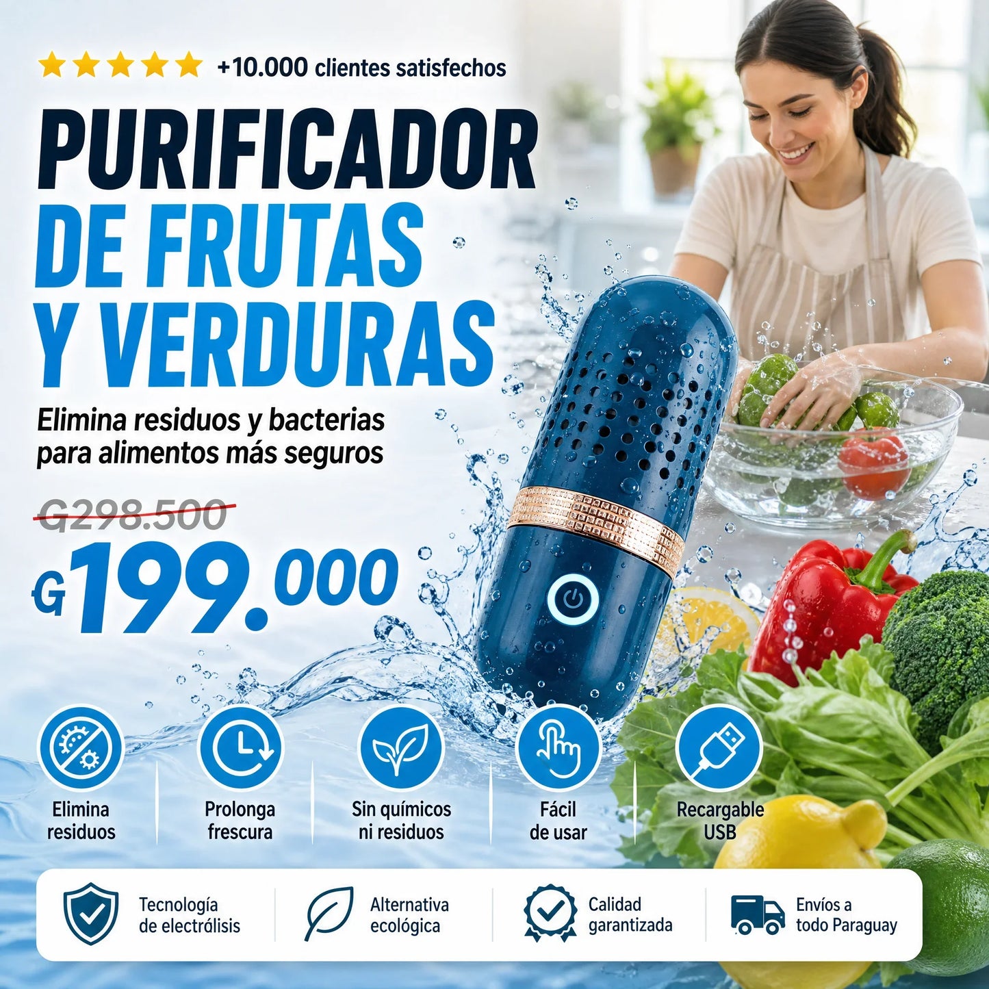Purificador de frutas y verduras